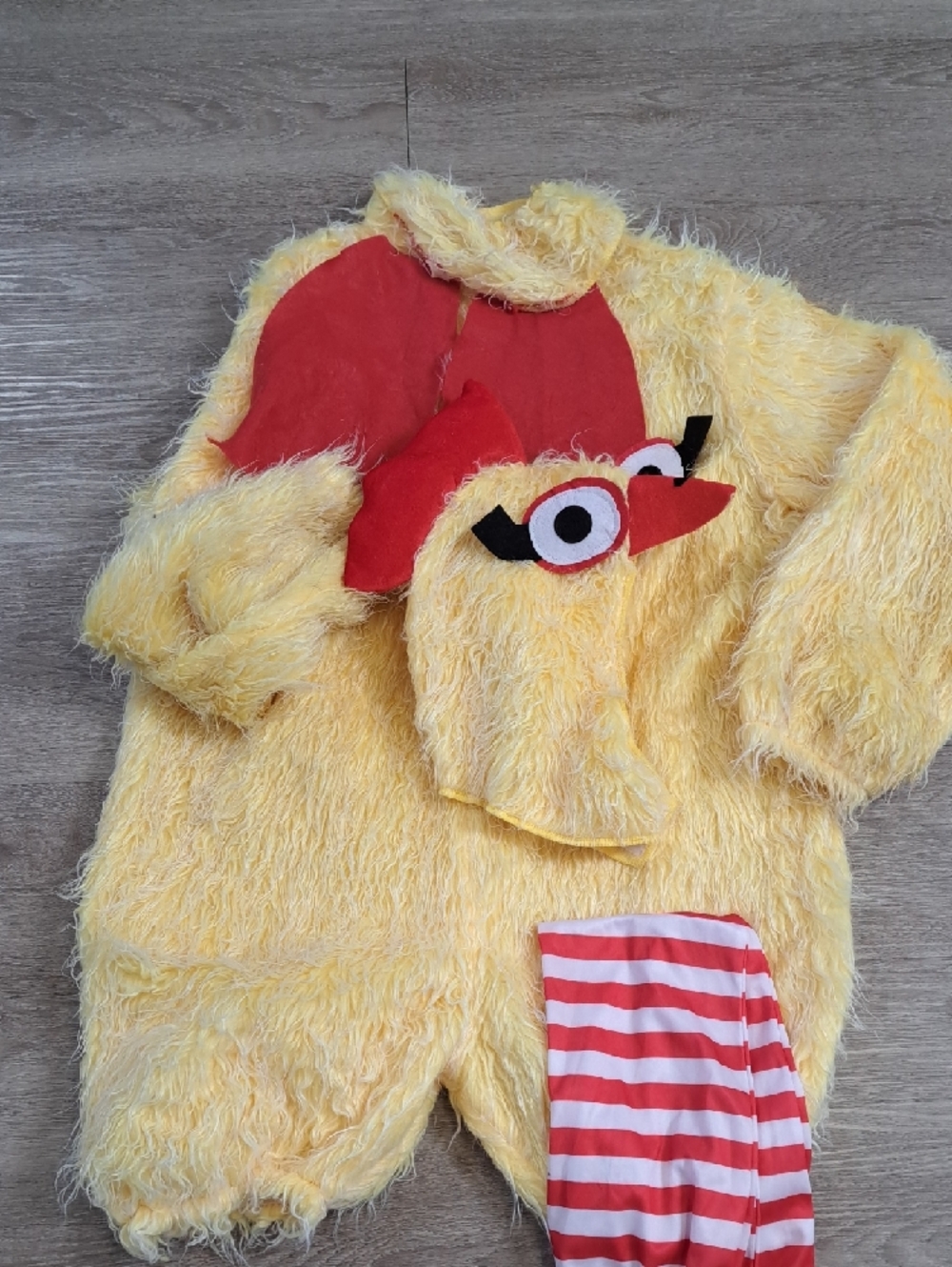 Yellow Chicken Costume with Red Accents for Big Kids or Adults - Picture 3 of 5